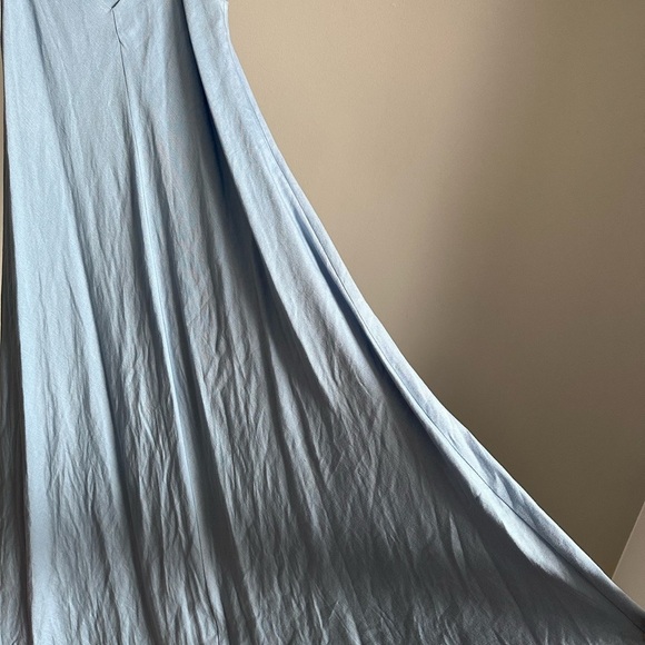 L'AGENCE Sundress Linen Blend Freestyle L Serene Blue Sleeveless V-Neck 5479 - Picture 5 of 14